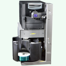Rimage Autoeverest - autoeverest 600 automatische thermische cd dvd bdr robot printer 4000471 gebruikt 2001481 zwarte ribbon